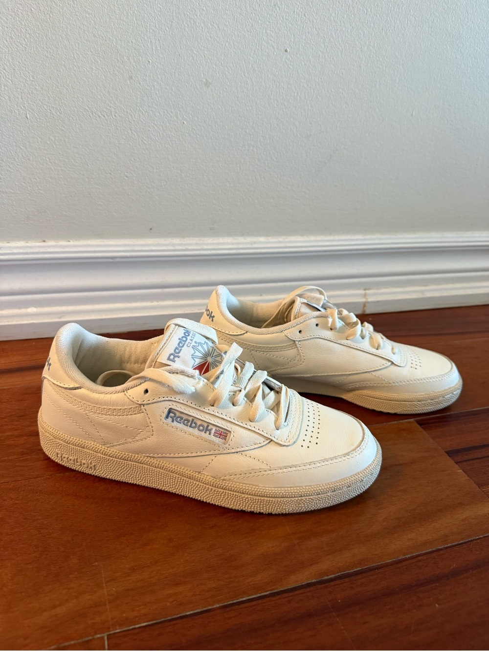 Reebok Classic Leather Sneakers in Off-White/Cream